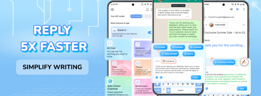 AI Keyboard: Writer, Grammar