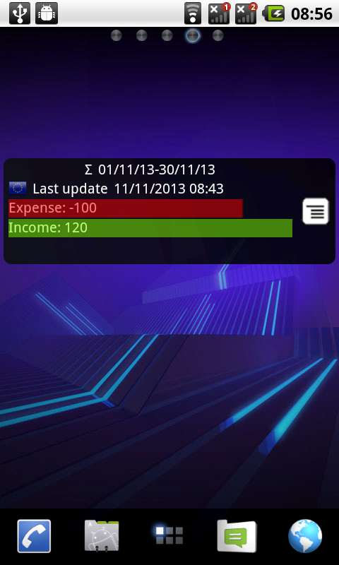 Budget Control Widget APK screenshot