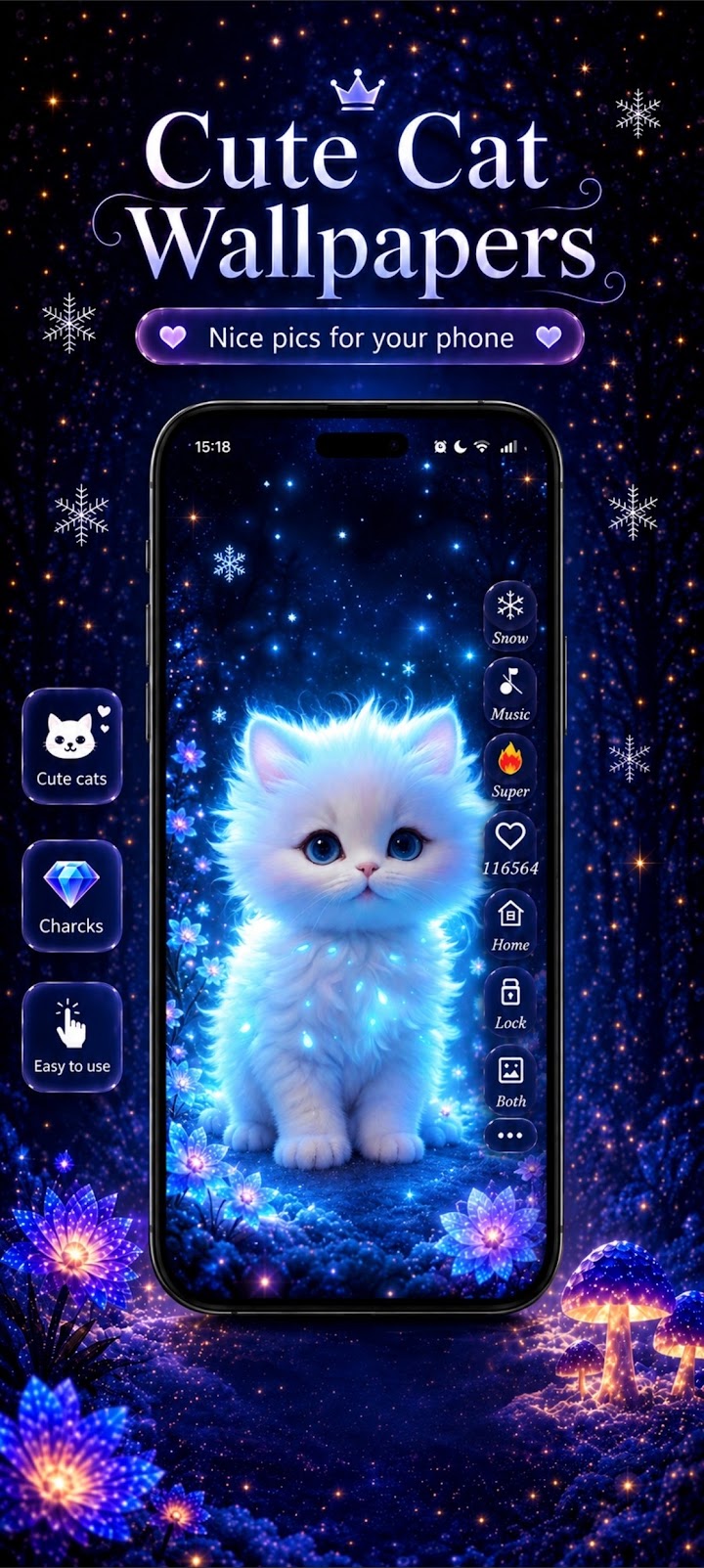 Cute Cat Wallpaper HD APK screenshot