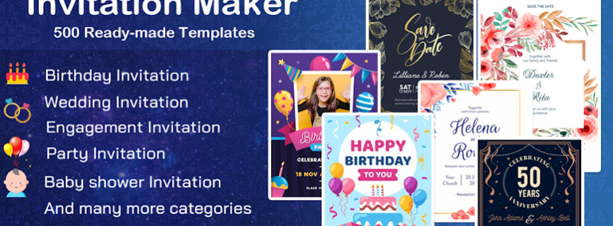 Invitation card Maker, Design