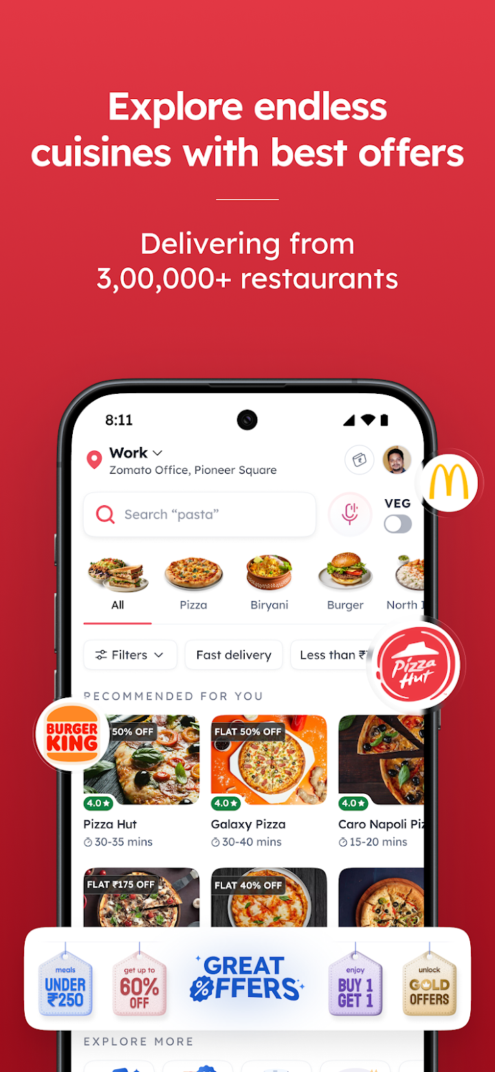 Zomato APK screenshot